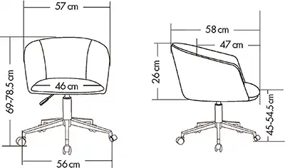 Photo du produit FAUTEUIL TISSU ARCO GRIS POIVRE ROULETTES