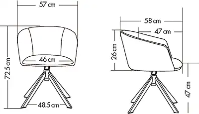 Photo du produit FAUTEUIL TISSU ARCO BEIGE LIN PIEDS PYRAMIDAL