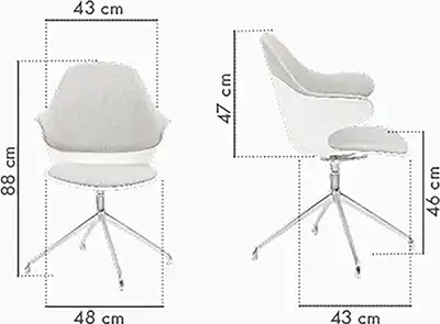 Photo du produit CHAISE KHONG GRIS/BLANC (vendue par 2)