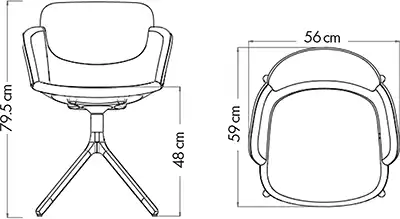 Photo du produit CHAISE LOOPS BLANCHE AVEC ACCOUDOIRS PIETEMENT NOIR