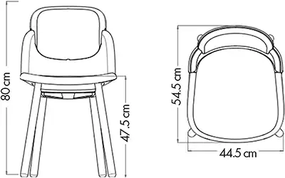 Photo du produit CHAISE LOOPS BLANCHE PIETEMENT BOIS