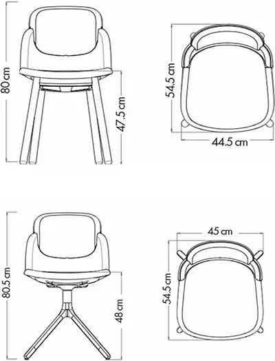 Photo du produit CHAISE LOOPS BLANCHE AVEC PLACET PIETEMENT BOIS