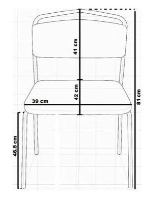 Photo du produit CHAISE TISSU NOIR