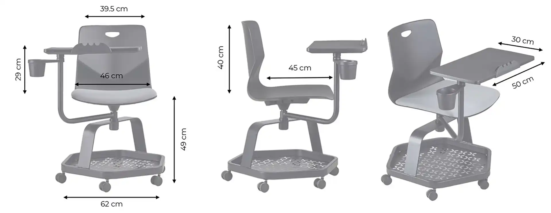 Photo du produit CHAISE ETUDIANT TECSEAT BLANCHE