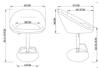 Photo du produit TABOURET AMIO TISSU GRIS PIETEMENT REGLABLE EN HAUTEUR