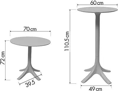 Photo du produit TABLE HAUTE BEEZ BLANCHE (2 colis)