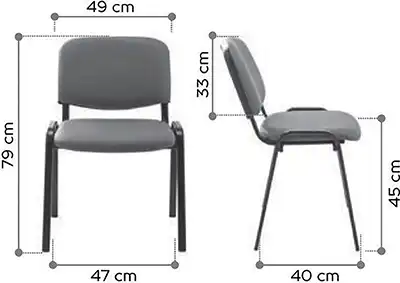 Photo du produit CHAISE COIGNY ECO BLEU JEAN PIEDS NOIRS