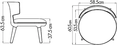 Photo du produit CHAISE MACARON GRISE (vendu par 2)