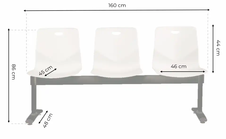 Photo du produit POUTRE 3 PLACES TECSEAT NOIR