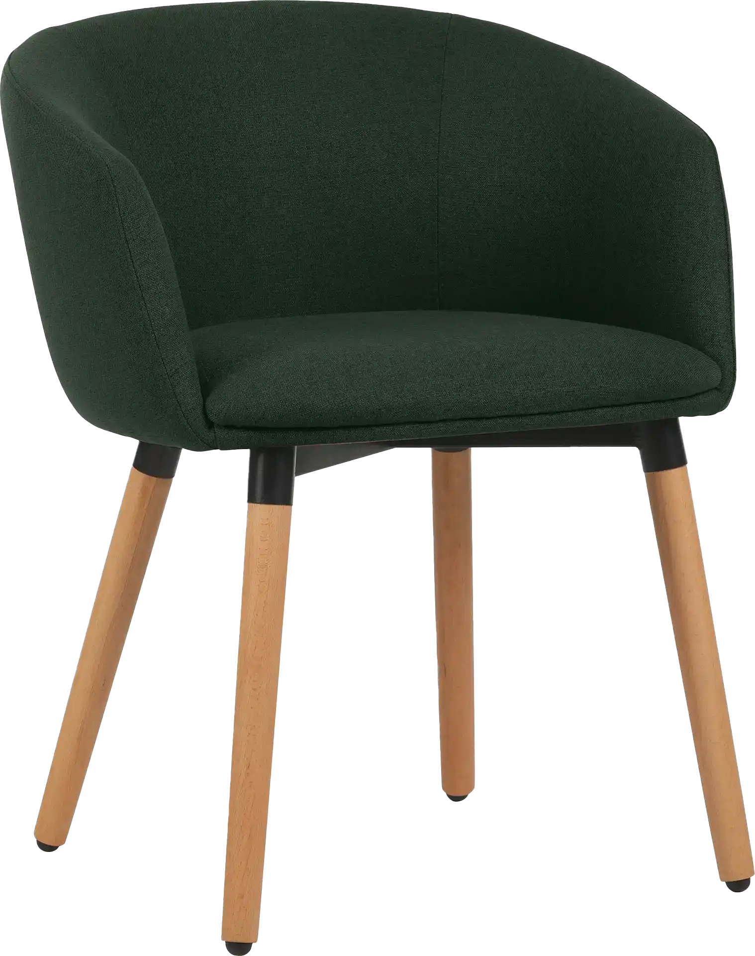 Photo du produit FAUTEUIL TISSU NON FEU ARCO VERT FONCE PIEDS BOIS