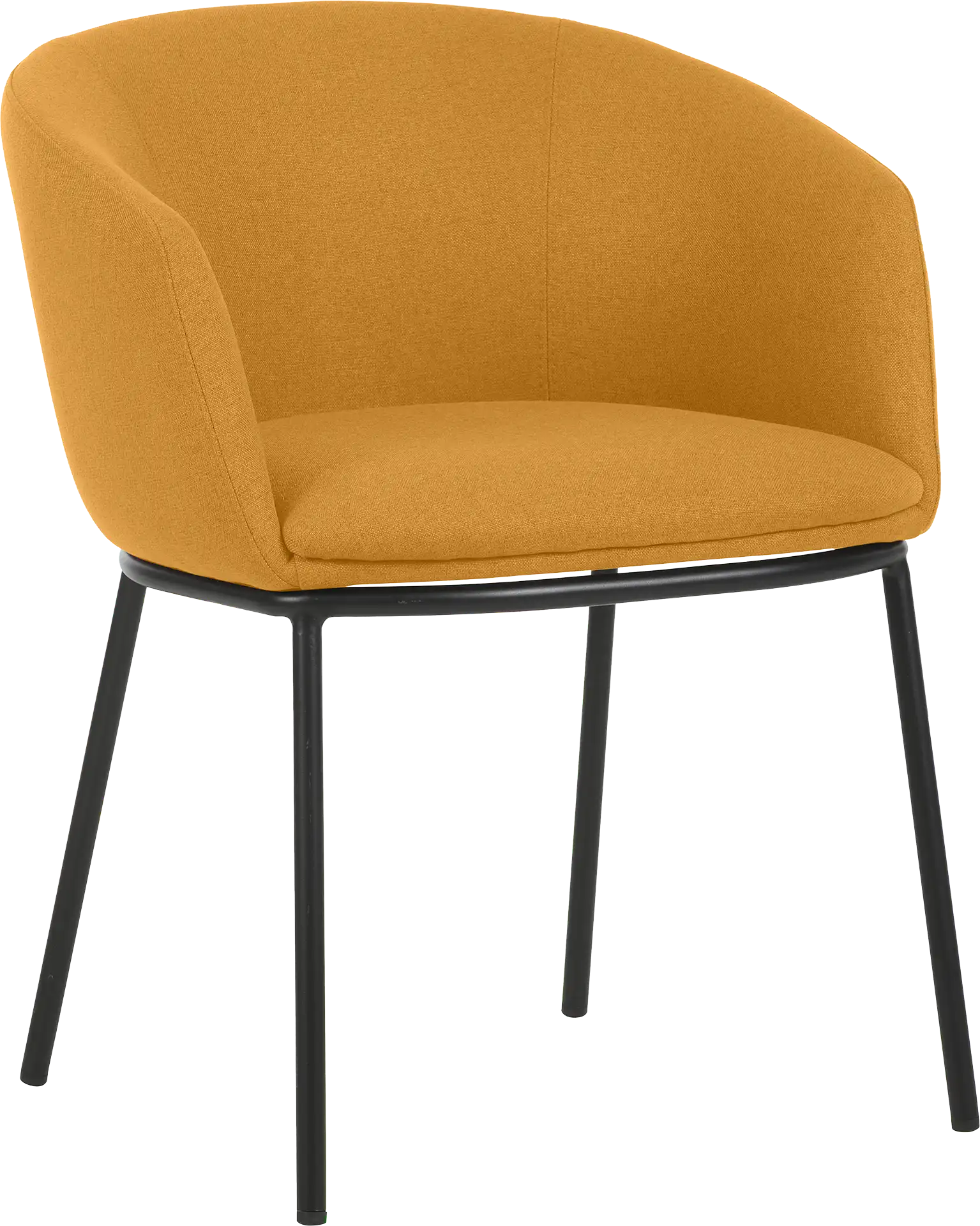 Photo du produit FAUTEUIL TISSU ARCO JAUNE SAFRAN PIEDS METAL