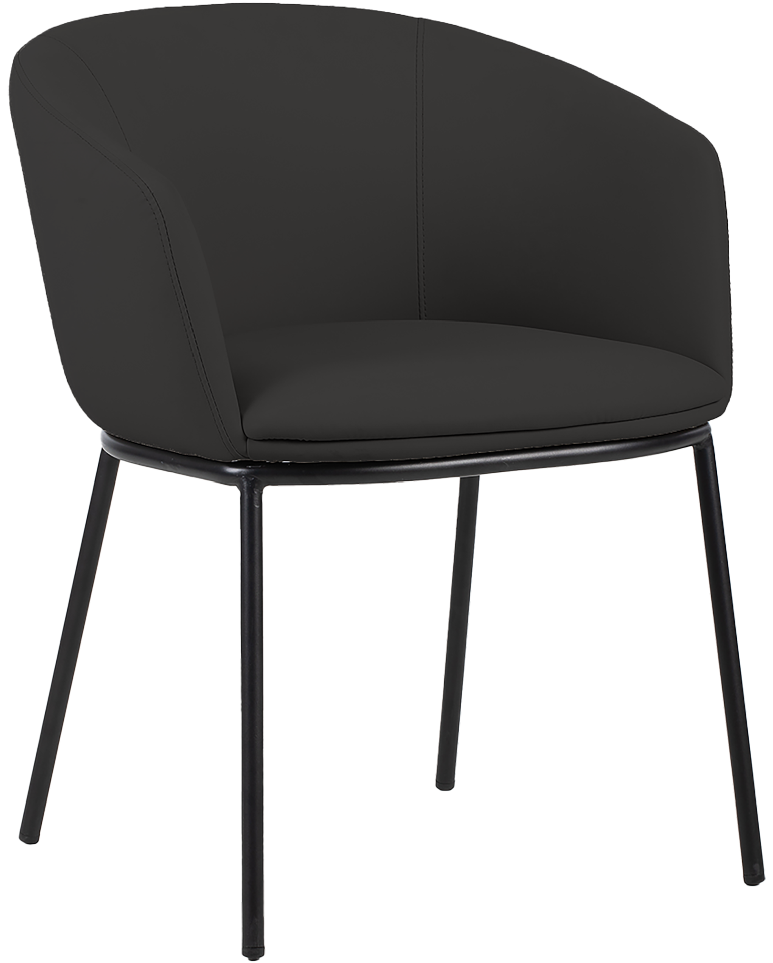 Photo du produit FAUTEUIL ARCO CHIC NOIR PIEDS METAL
