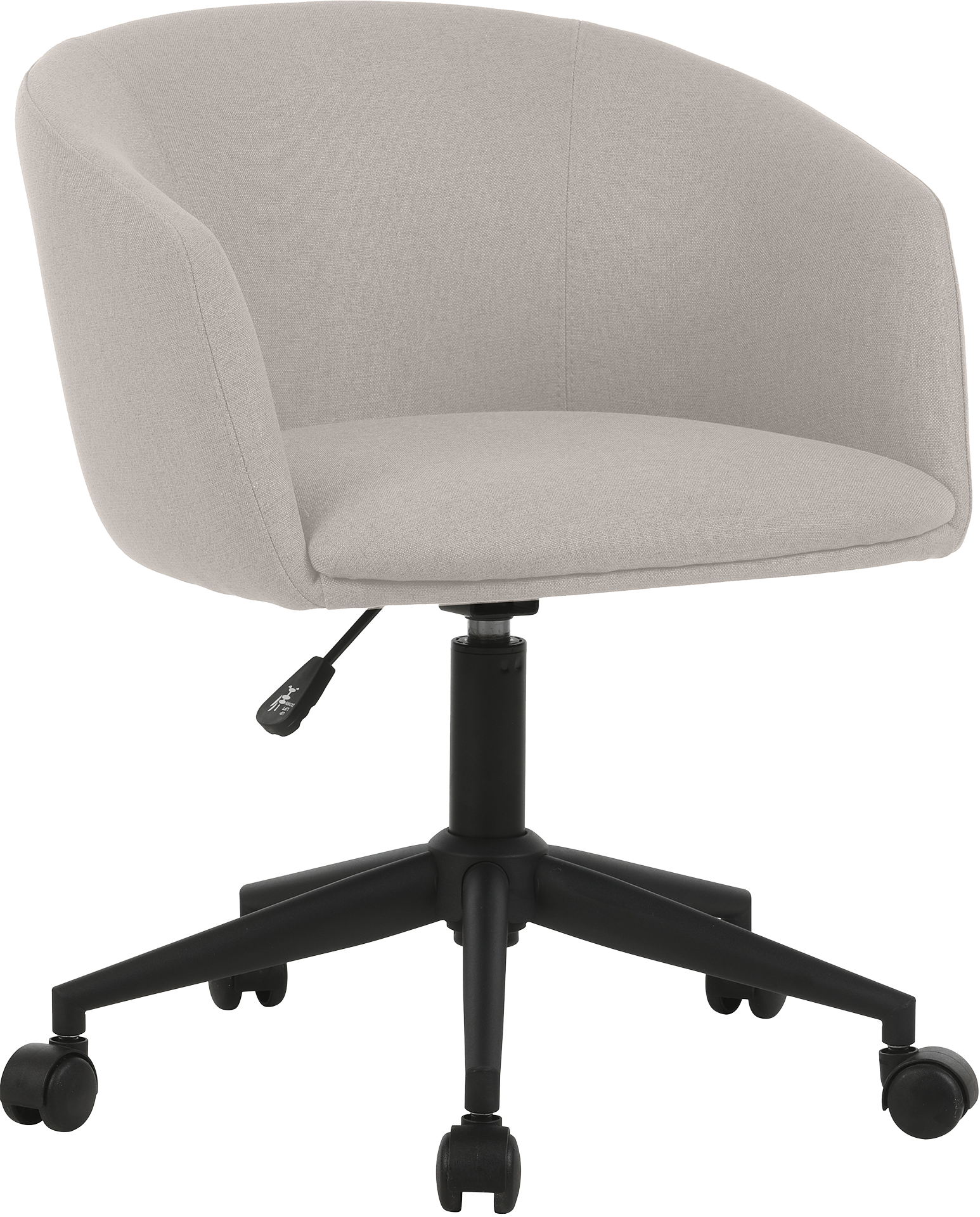 Photo du produit FAUTEUIL TISSU NON FEU ARCO BEIGE LIN PIED ROULETTES