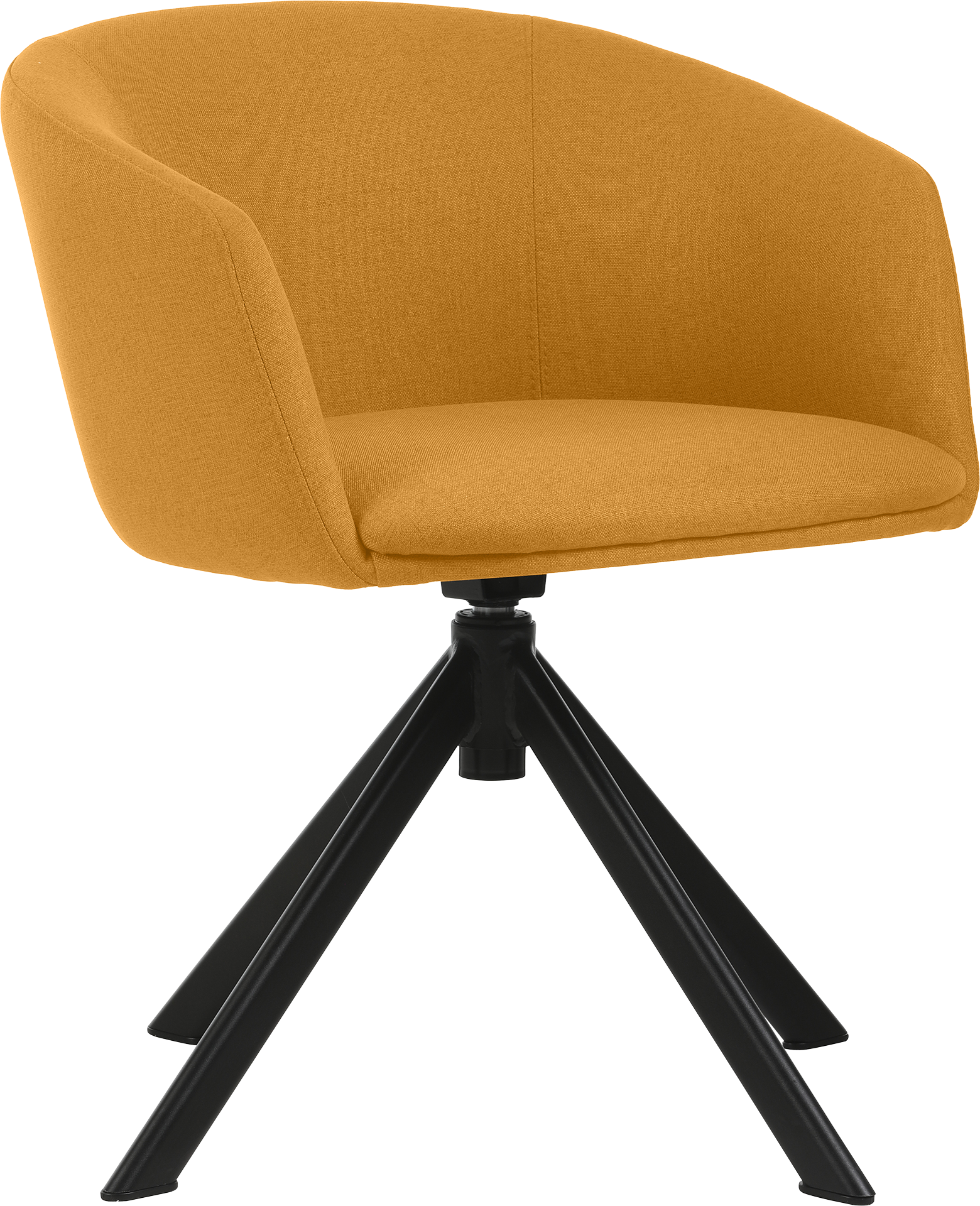 Photo du produit FAUTEUIL TISSU NON FEU ARCO JAUNE SAFRAN PIED PYRAMIDAL