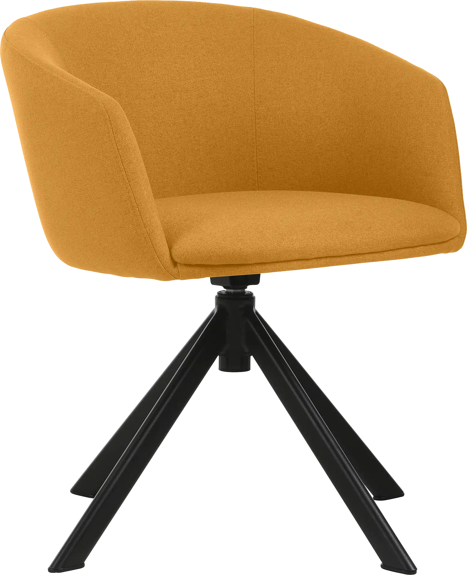 Photo du produit FAUTEUIL TISSU ARCO JAUNE SAFRAN PIEDS PYRAMIDAL