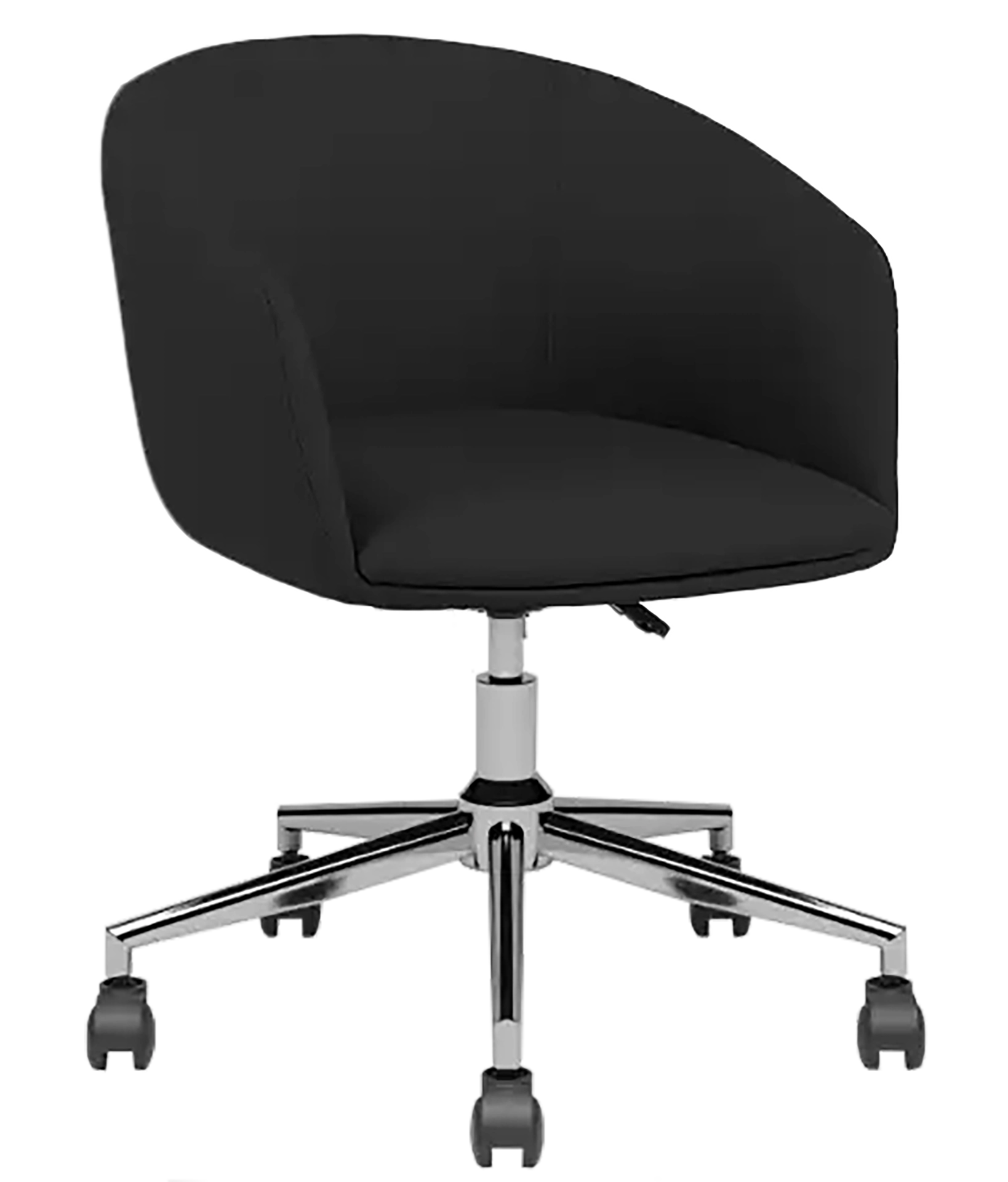 Photo du produit FAUTEUIL ARCO CHIC NOIR PIED ROULETTES CHROMÉ