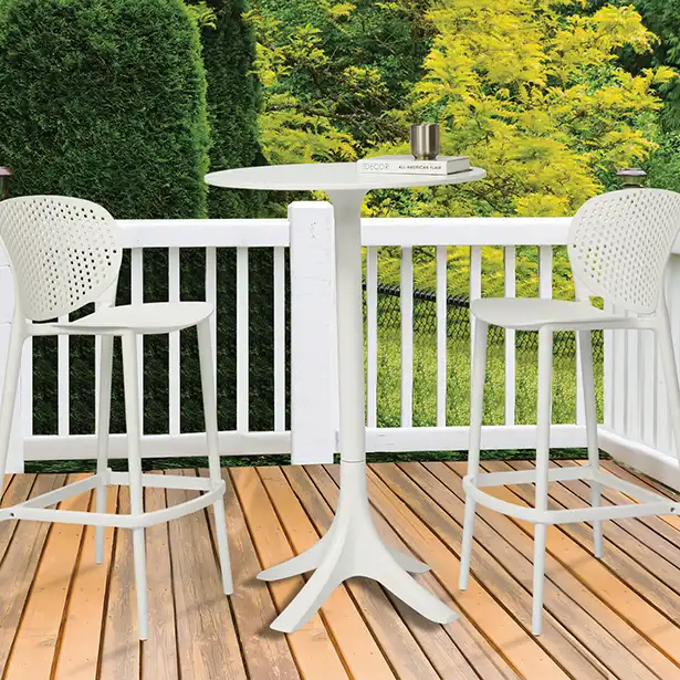 Photo du produit KIT BEEZ : 1 TABLE + 2 CHAISES BLANC