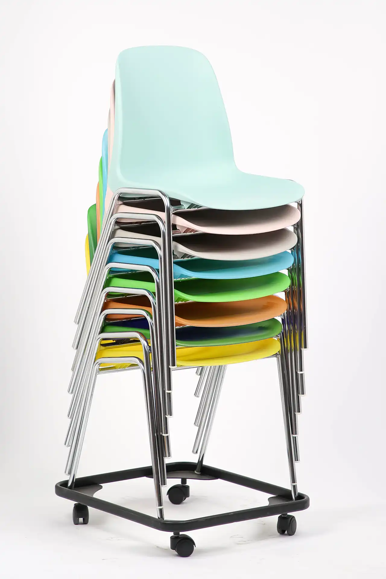 KIT CHAISES CHARLOTTE GIVREES ET PASTEL AVEC CHARIOT