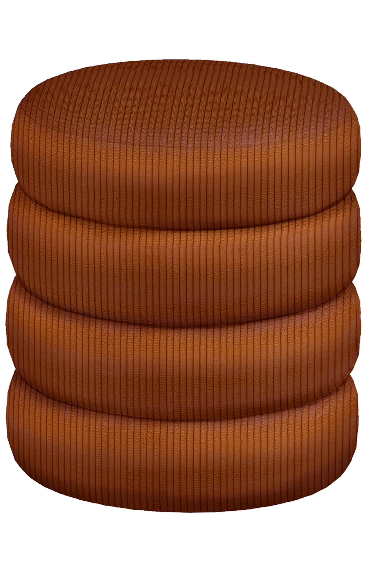 POUF KURLY ROND VELOURS TERRACOTTA