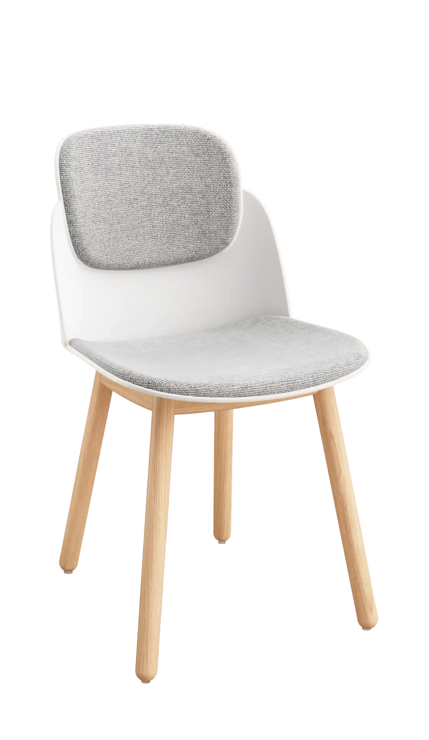 Photo du produit CHAISE LOOPS BLANCHE AVEC PLACET PIETEMENT BOIS