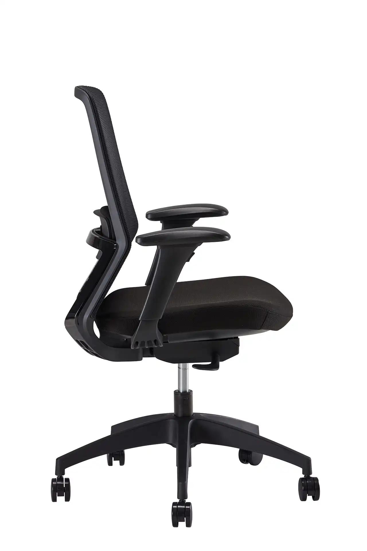 Photo du produit FAUTEUIL POLAR SYNCHRONE CORPS NOIR, ASSISE ET DOSSIER NR, PIED NYLON