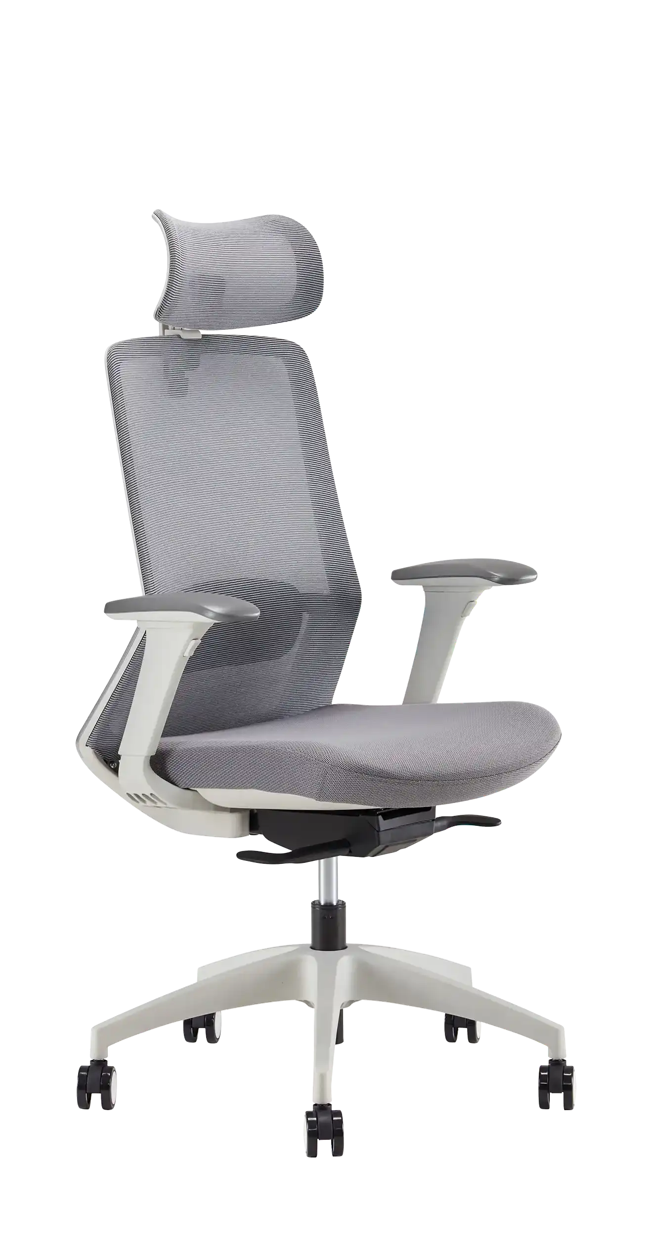 Photo du produit FAUTEUIL POLAR SYNCH CORPS GR/CLAIR, ASS ET DOSS GR, PIEDS NYLON GRIS