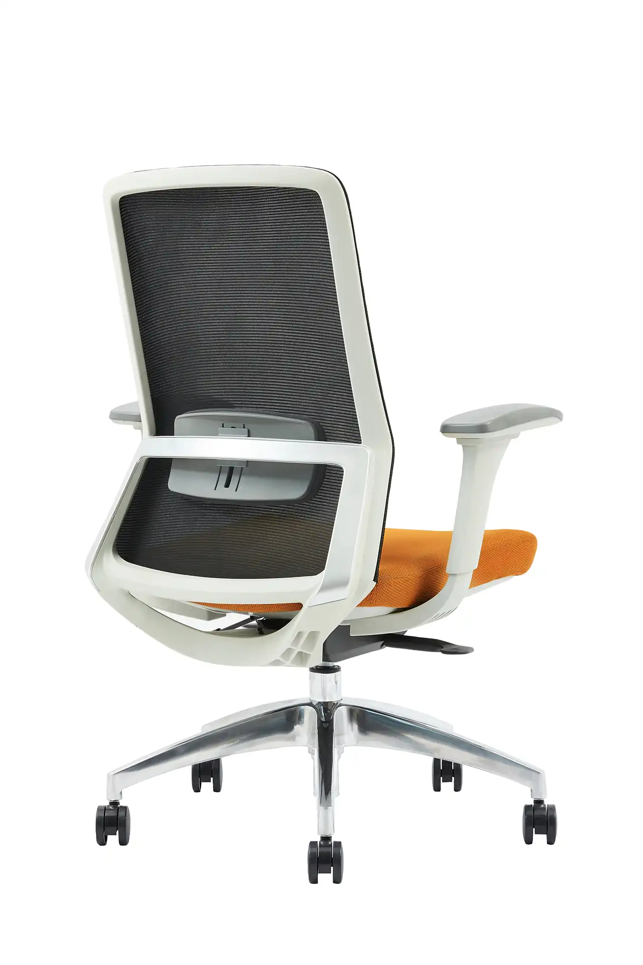Photo du produit FAUTEUIL POLAR SYNCH CORPS GR/CLAIR, ASS JAUNE DOSS NOIR, PIEDS ALU 