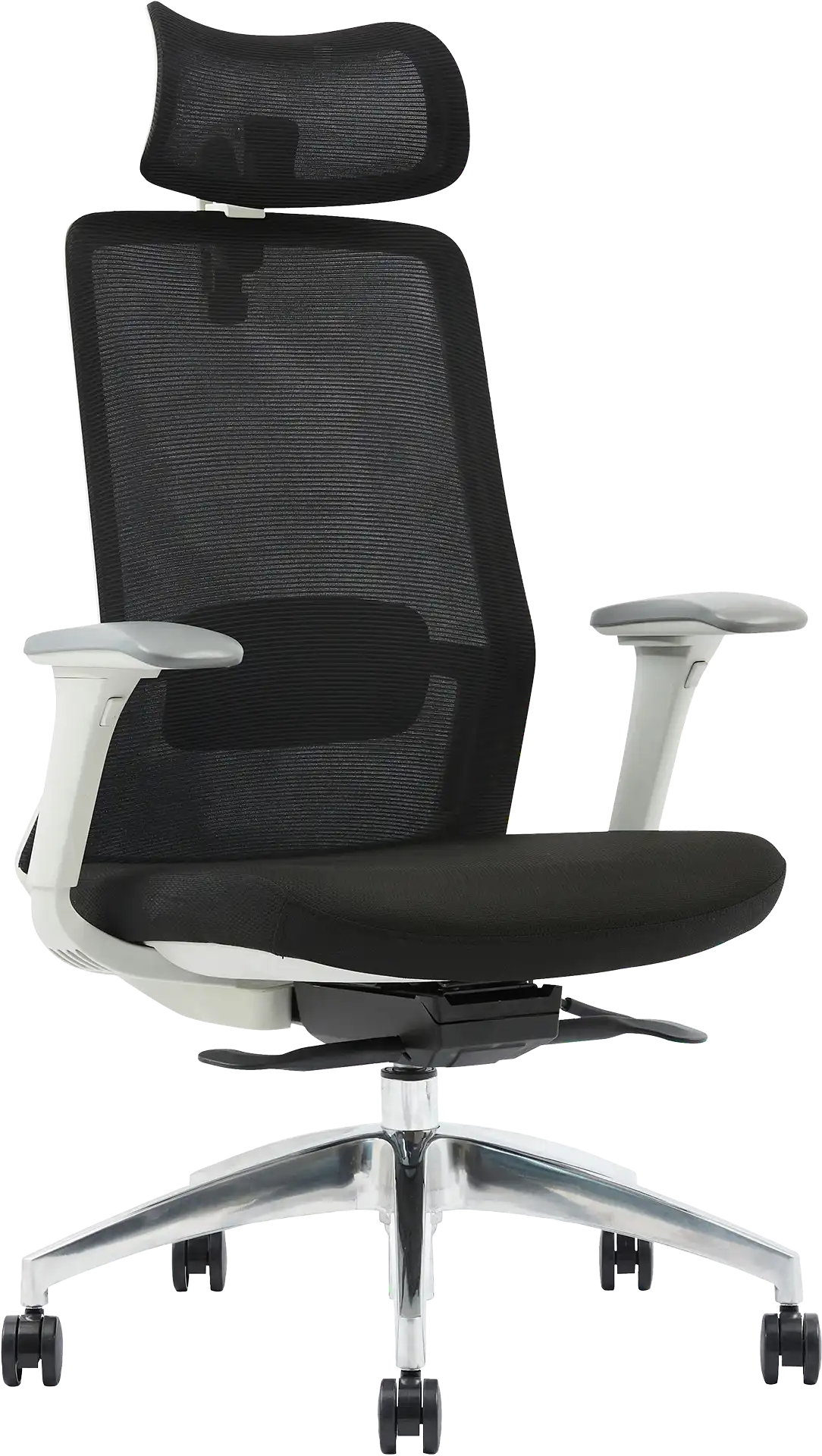 Photo du produit FAUTEUIL POLAR SYNCH CORPS GR/CLAIR, ASS ET DOSS NR, PIEDS ALU