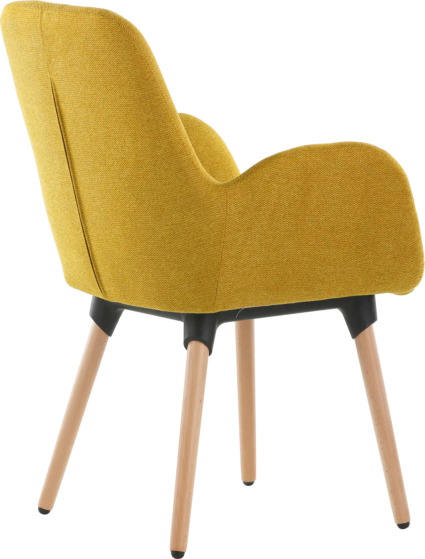 Photo du produit FAUTEUIL TISSU SHINEO JAUNE PIEDS BOIS