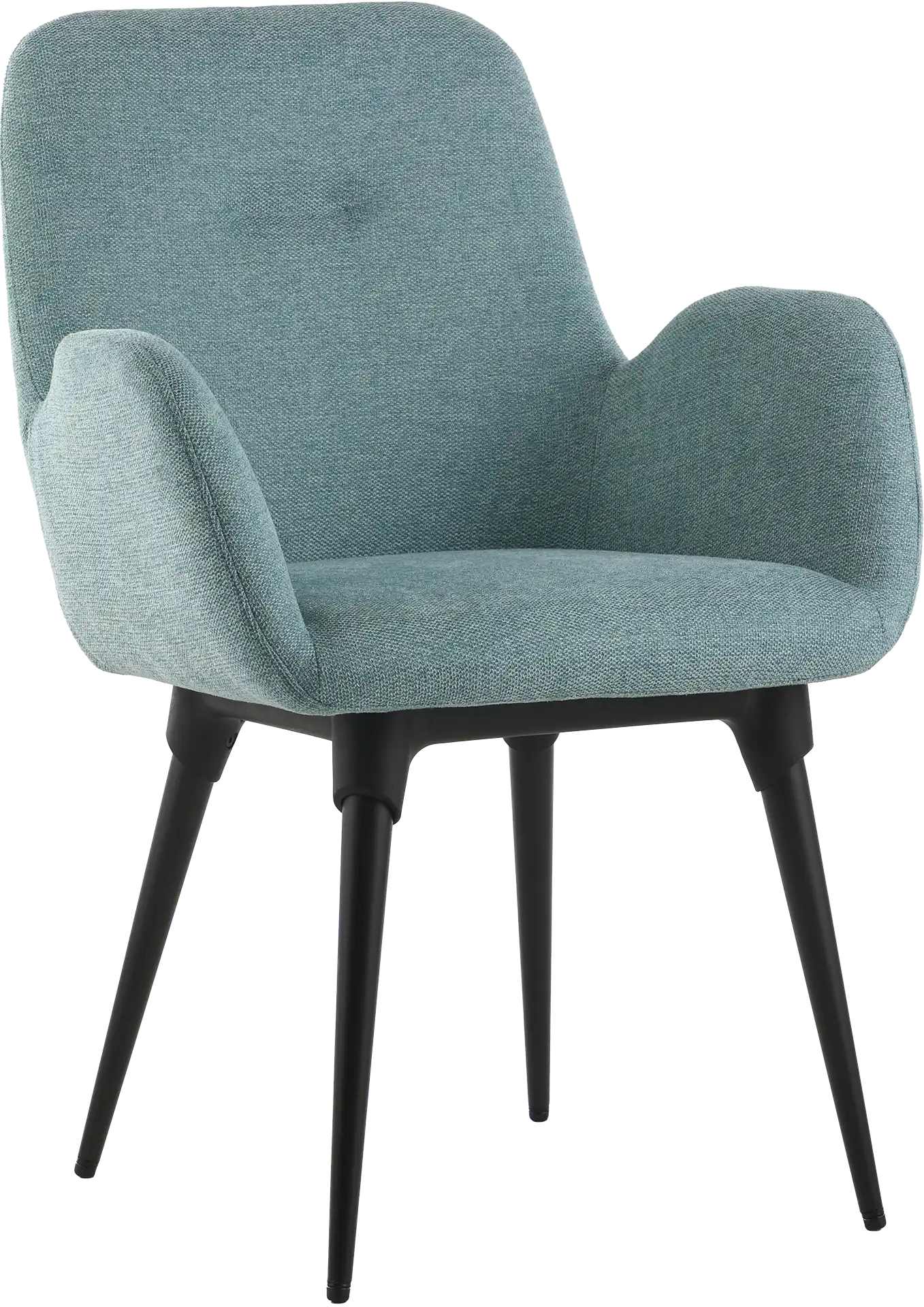 Photo du produit FAUTEUIL TISSU SHINEO TURQUOISE PIEDS METAL