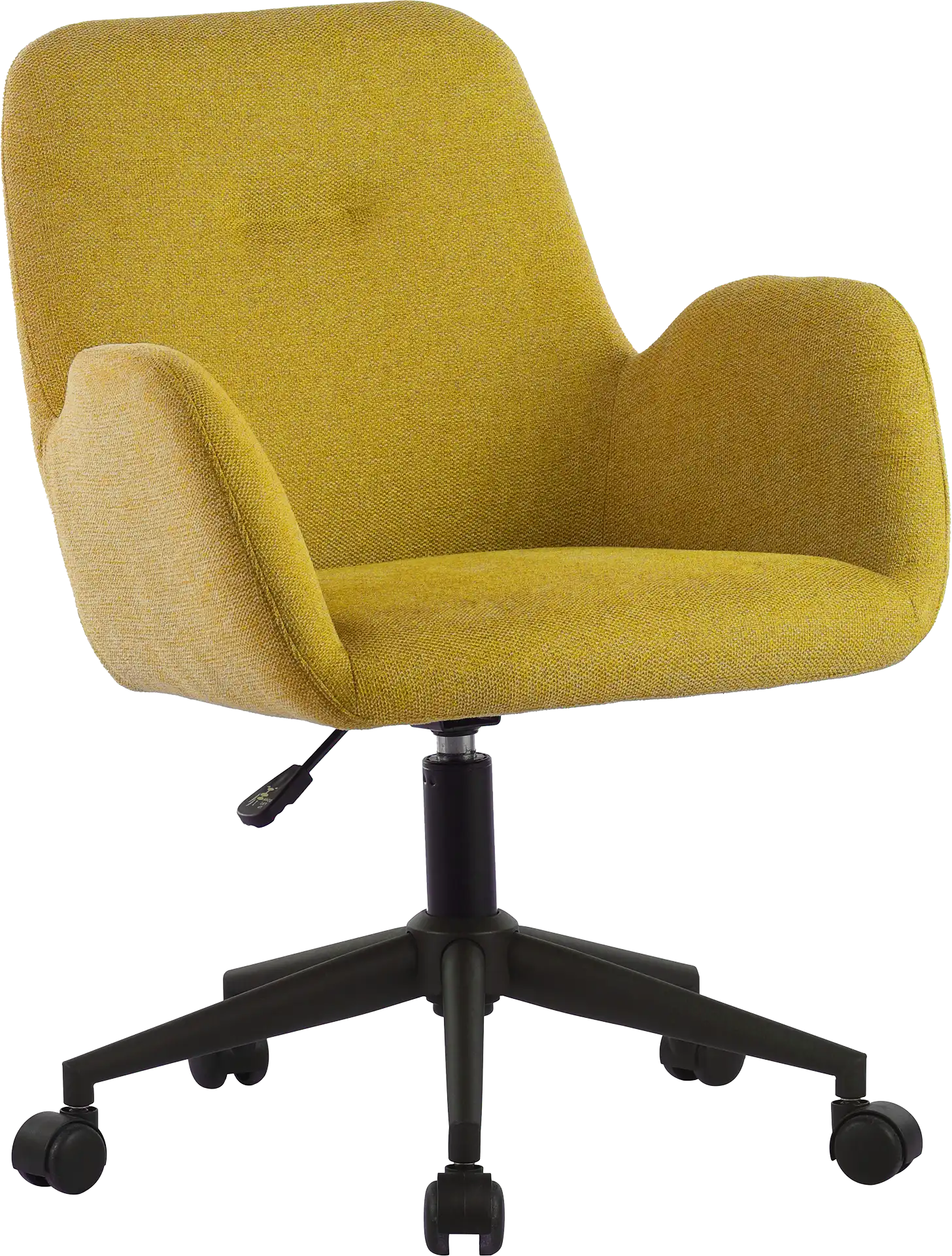 Photo du produit FAUTEUIL TISSU SHINEO JAUNE ROULETTES