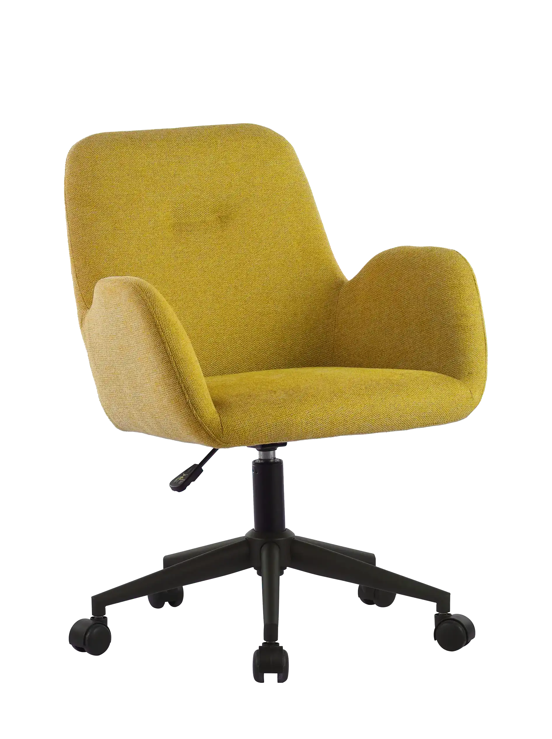Photo du produit FAUTEUIL TISSU SHINEO JAUNE ROULETTES