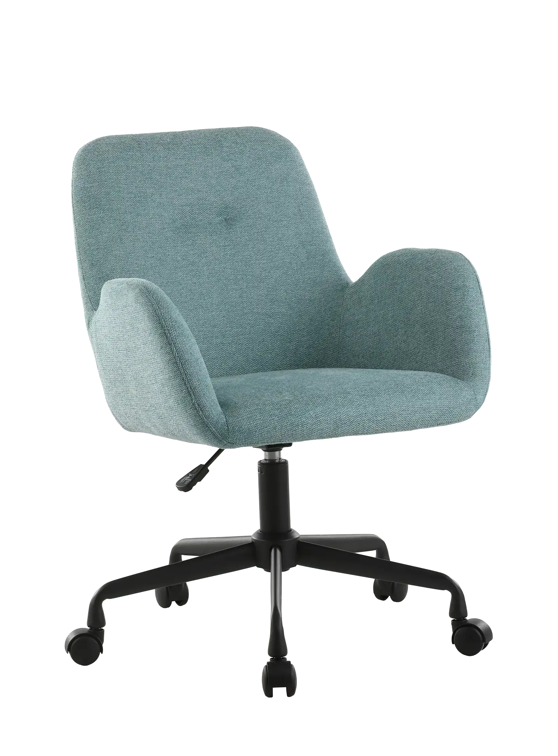 Photo du produit FAUTEUIL TISSU SHINEO TURQUOISE ROULETTES