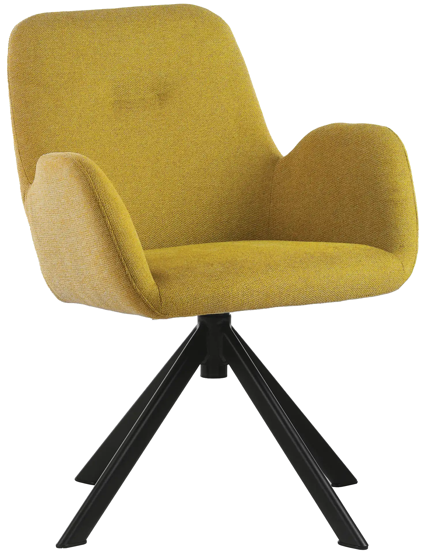 Photo du produit FAUTEUIL TISSU SHINEO JAUNE PIEDS PYRAMIDAL
