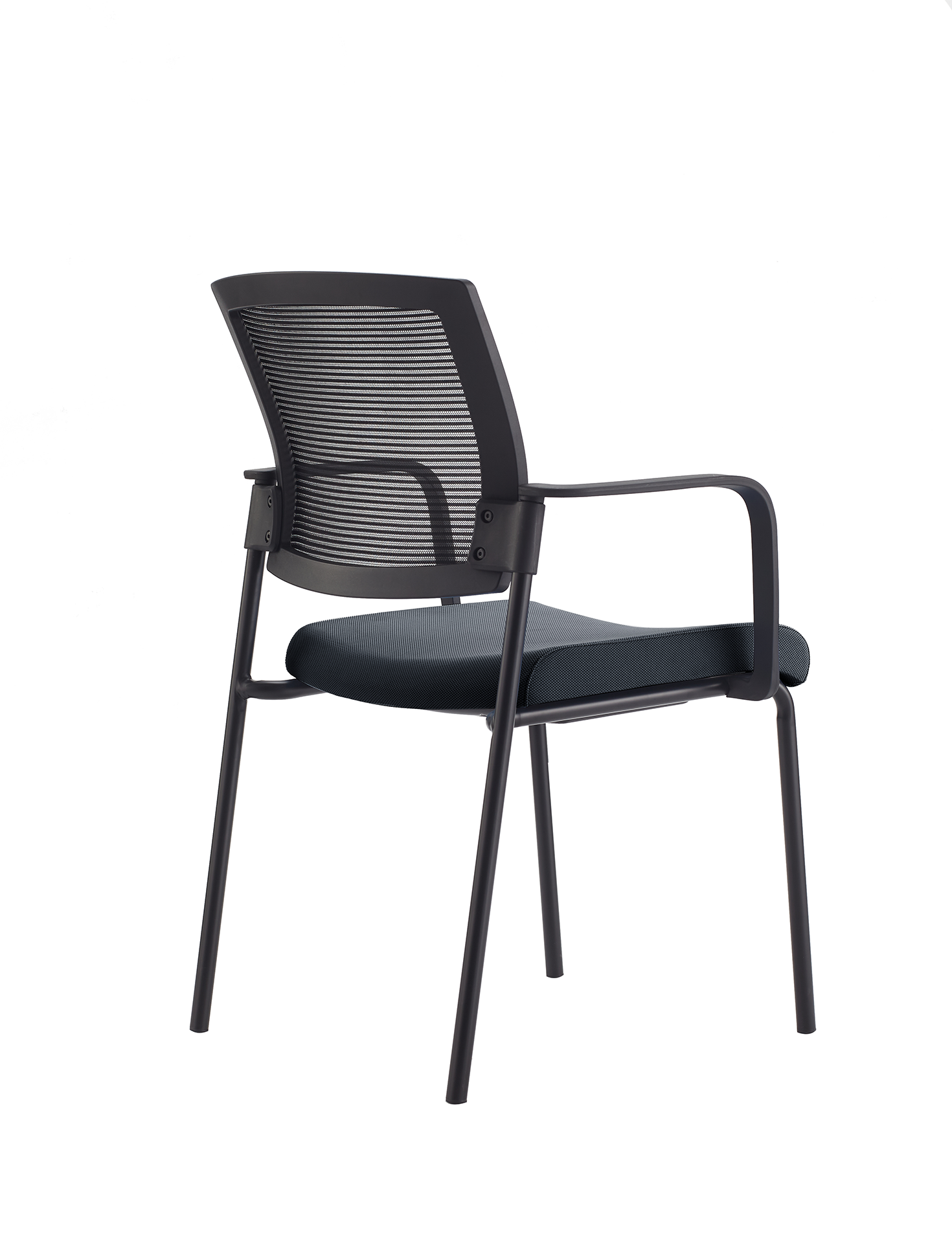 Miniature du produit CHAISE SYNERGY NOIRE ASSISE TISSU DOSSIER MESH SANS ACCOUDOIRS