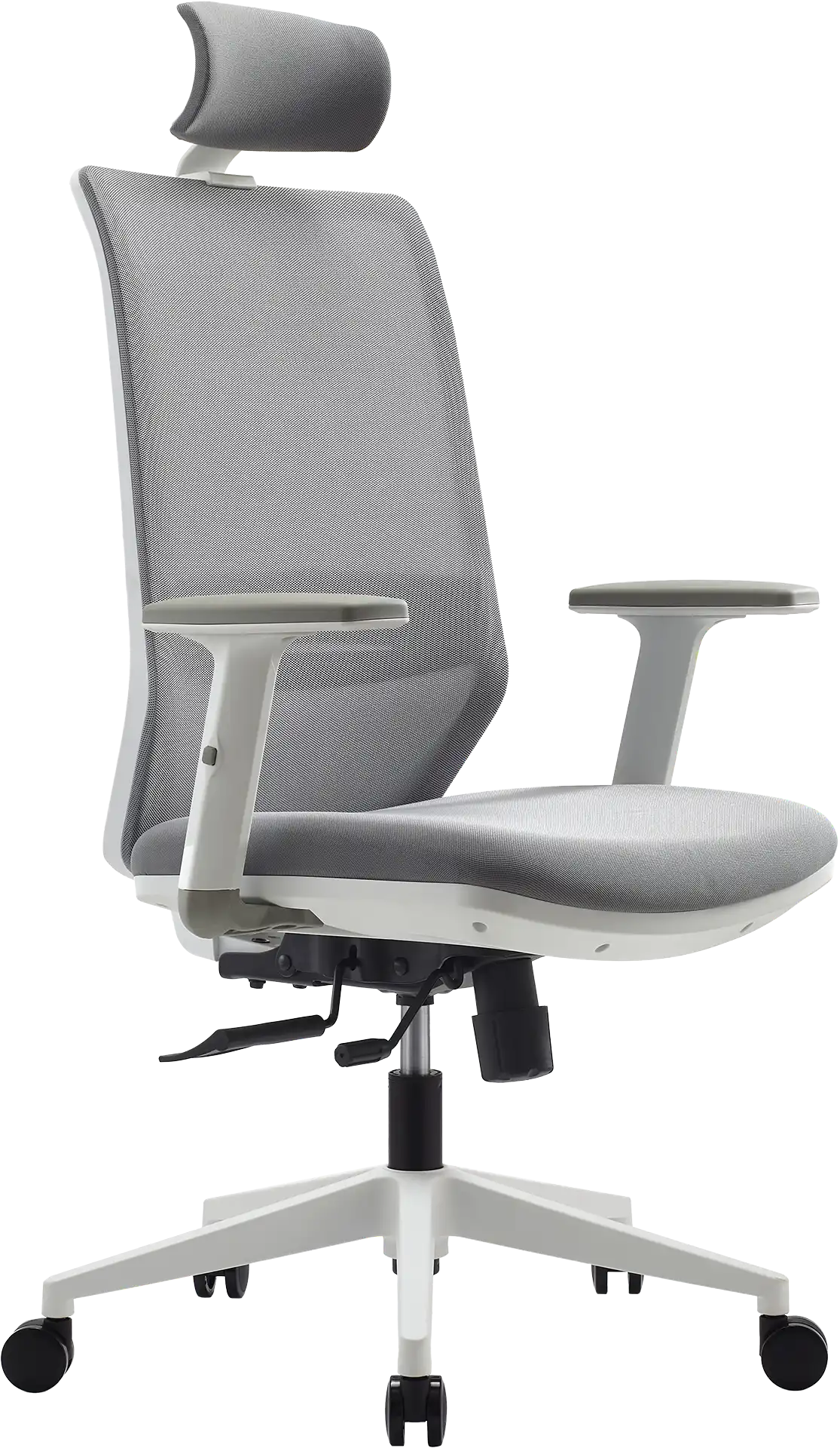 FAUTEUIL ERGONOMIQUE TECSY GRIS STRUCTURE BLANCHE