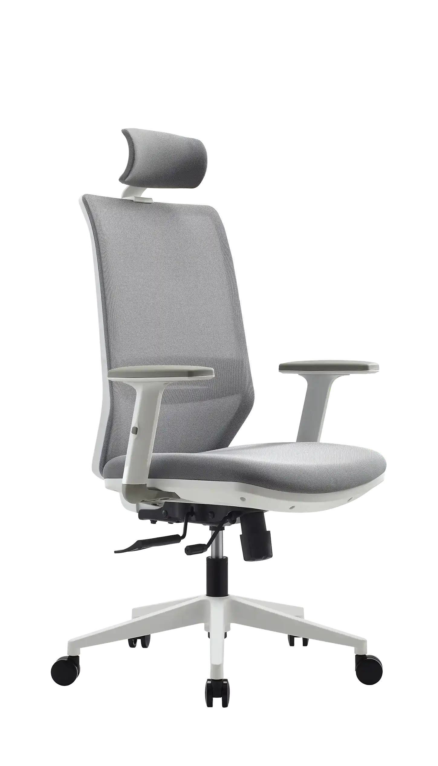 Photo du produit FAUTEUIL ERGONOMIQUE TECSY GRIS STRUCTURE BLANCHE