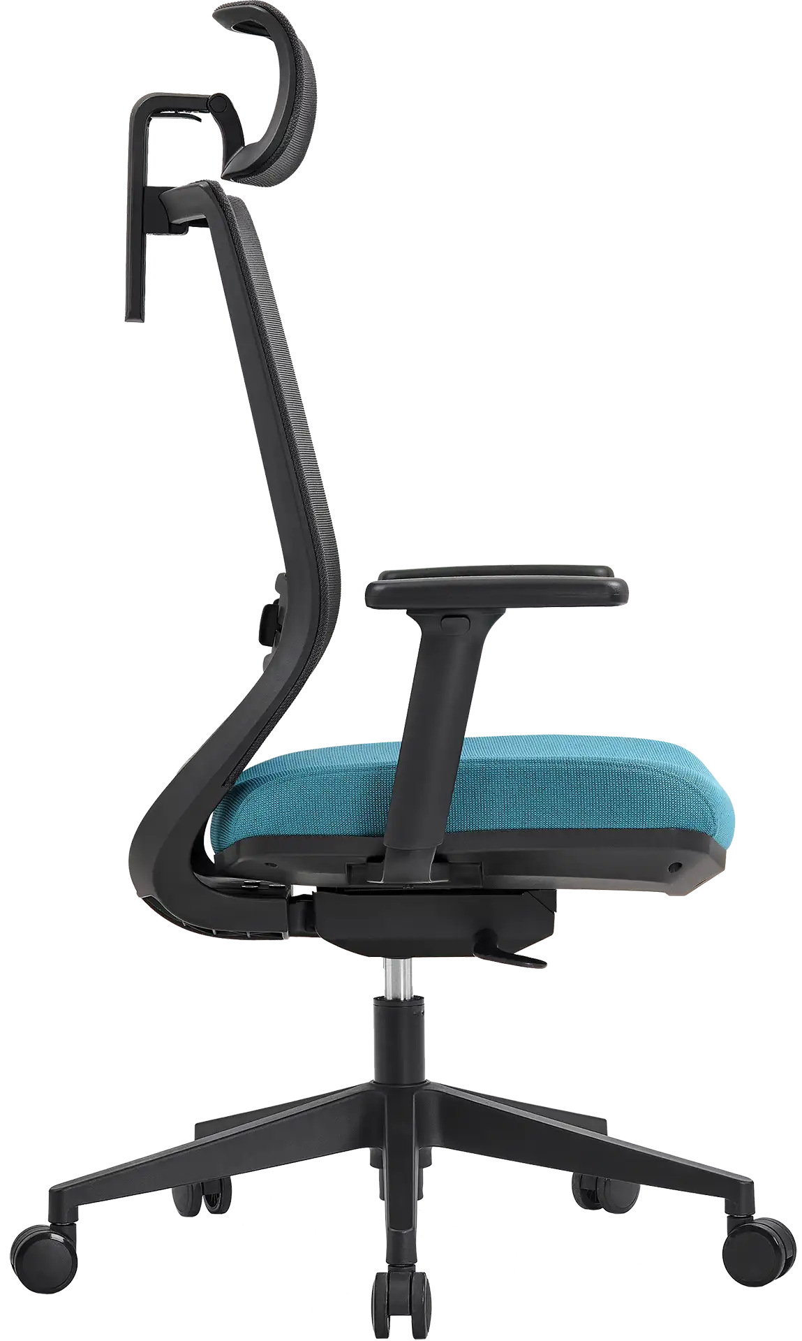 Photo du produit FAUTEUIL TECSY 2D NOIR ASSISE BLEUE