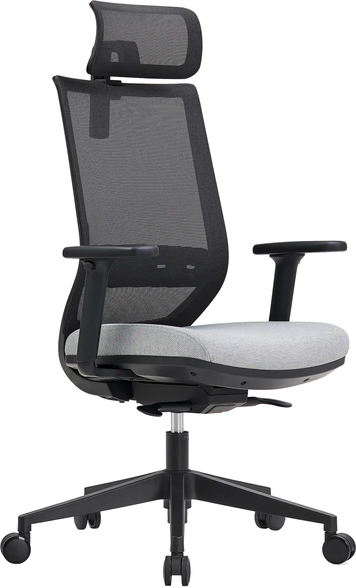 Photo du produit FAUTEUIL TECSY 2D NOIR ASSISE GRISE