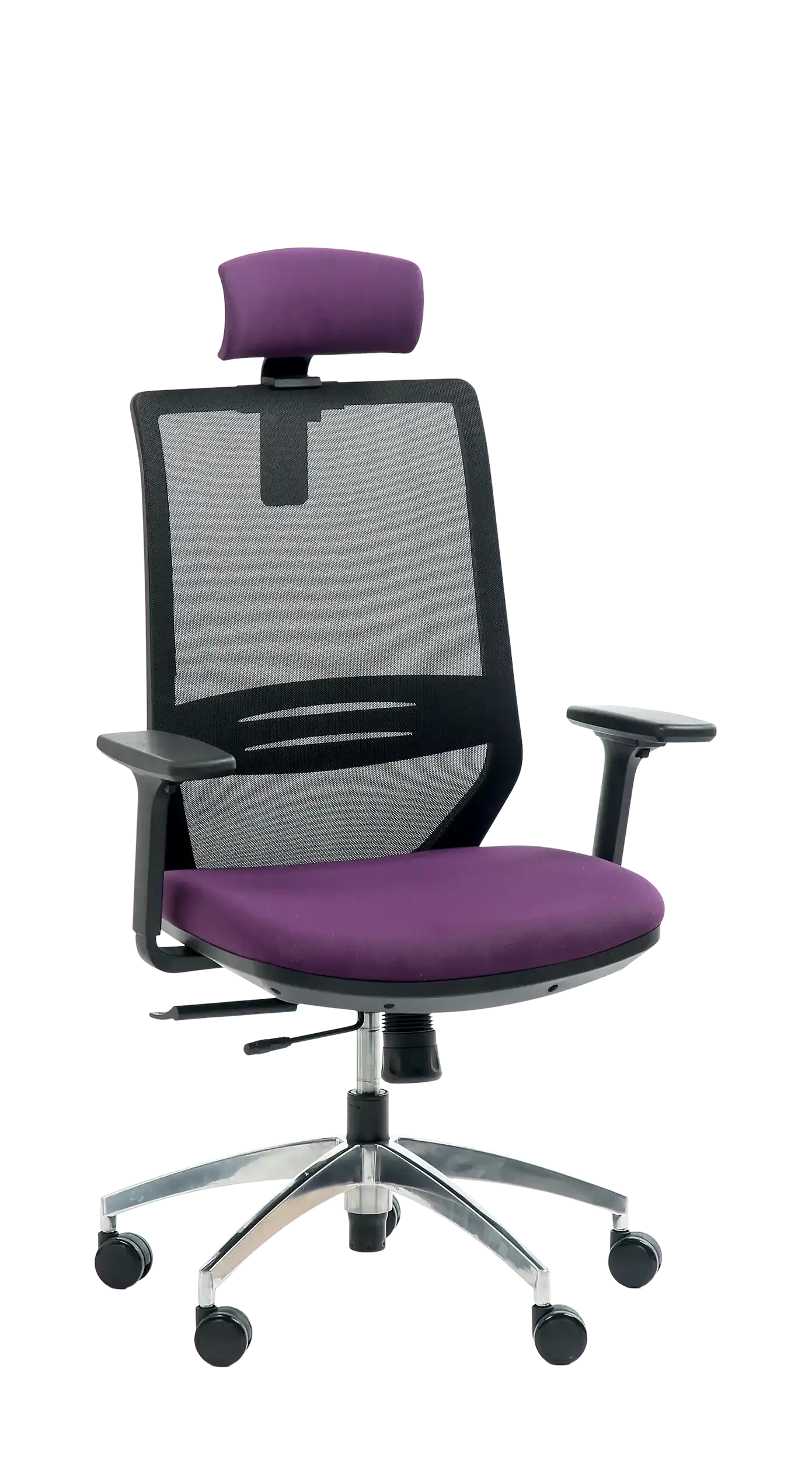 Photo du produit FAUTEUIL ERGONOMIQUE TECSY VIOLET/PURPLE PIEDS ALU ACC 3D