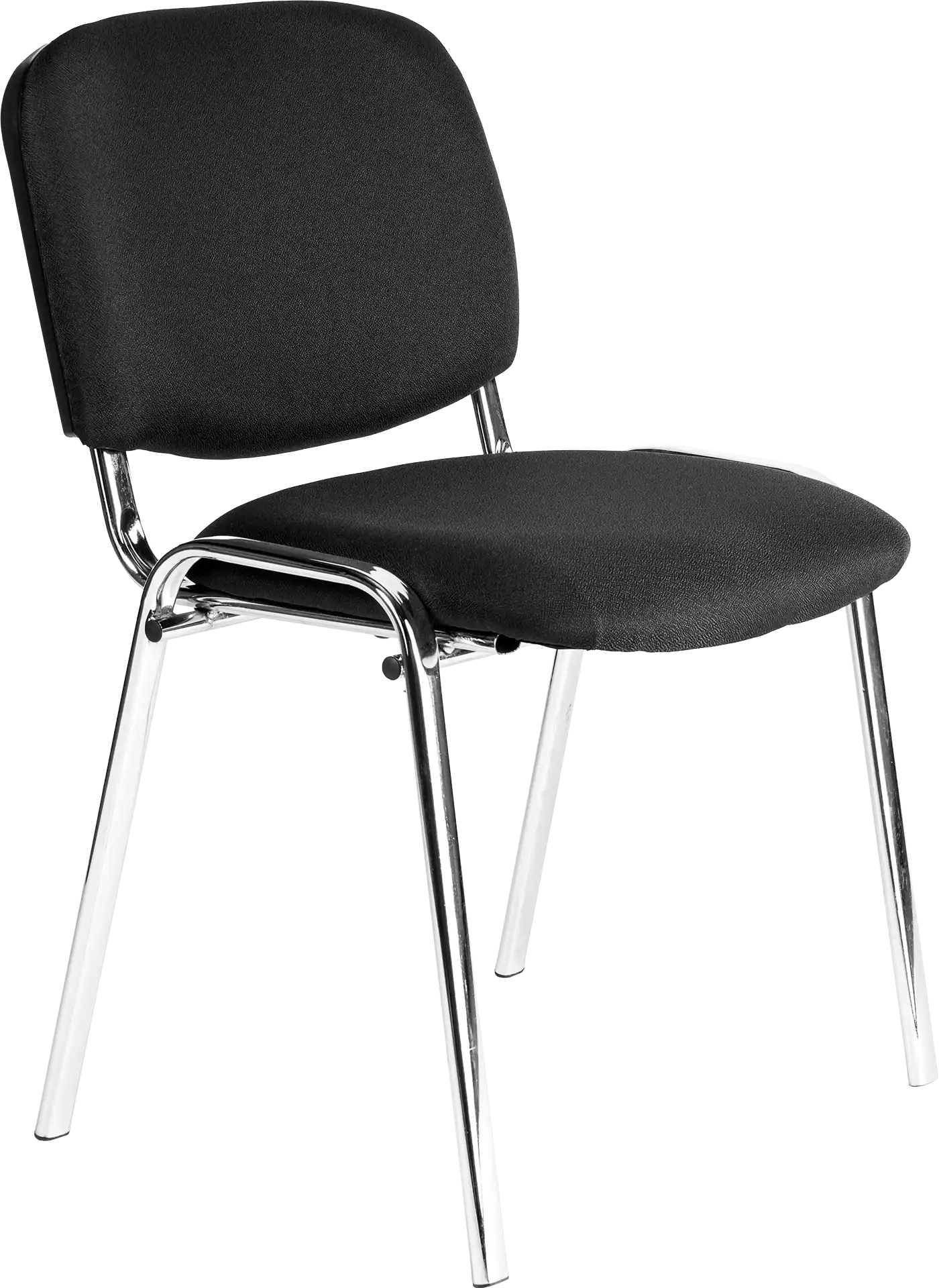 Photo du produit CHAISE COIGNY MAX NOIR/NOIR PIEDS CHROMES