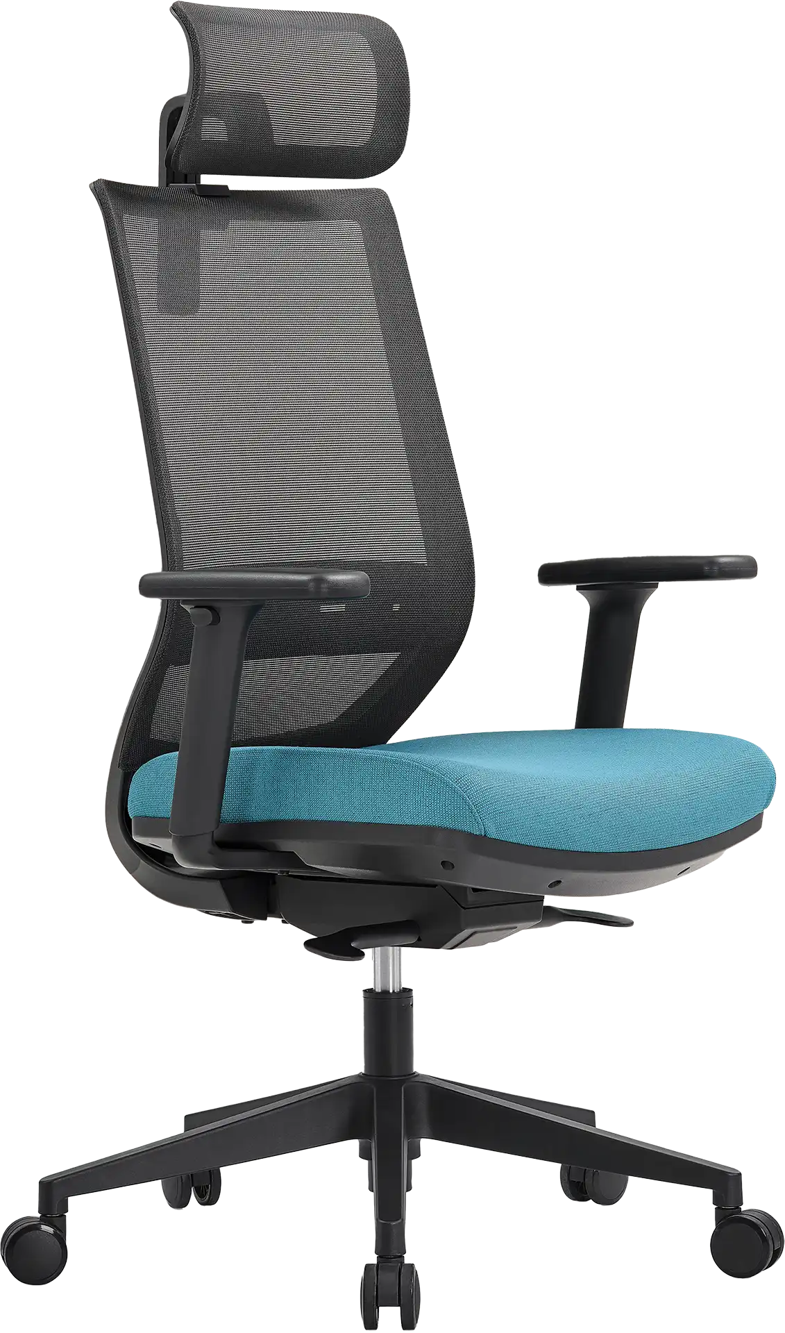 Photo du produit FAUTEUIL TECSY 2D NOIR ASSISE BLEUE